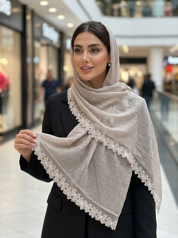شال مجلسی حریر پفکی وارداتی اورجینال