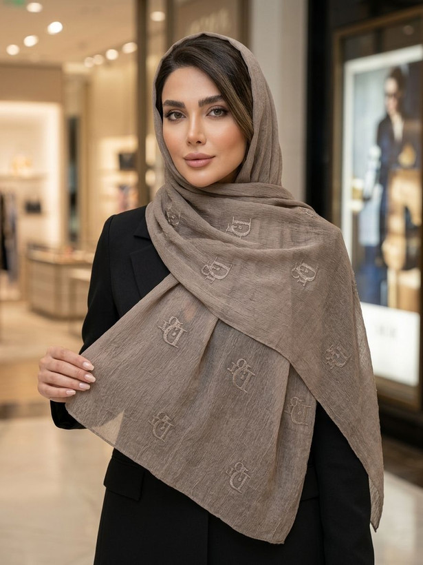شال مجلسی حریر شیشه ای وارداتی اورجینال