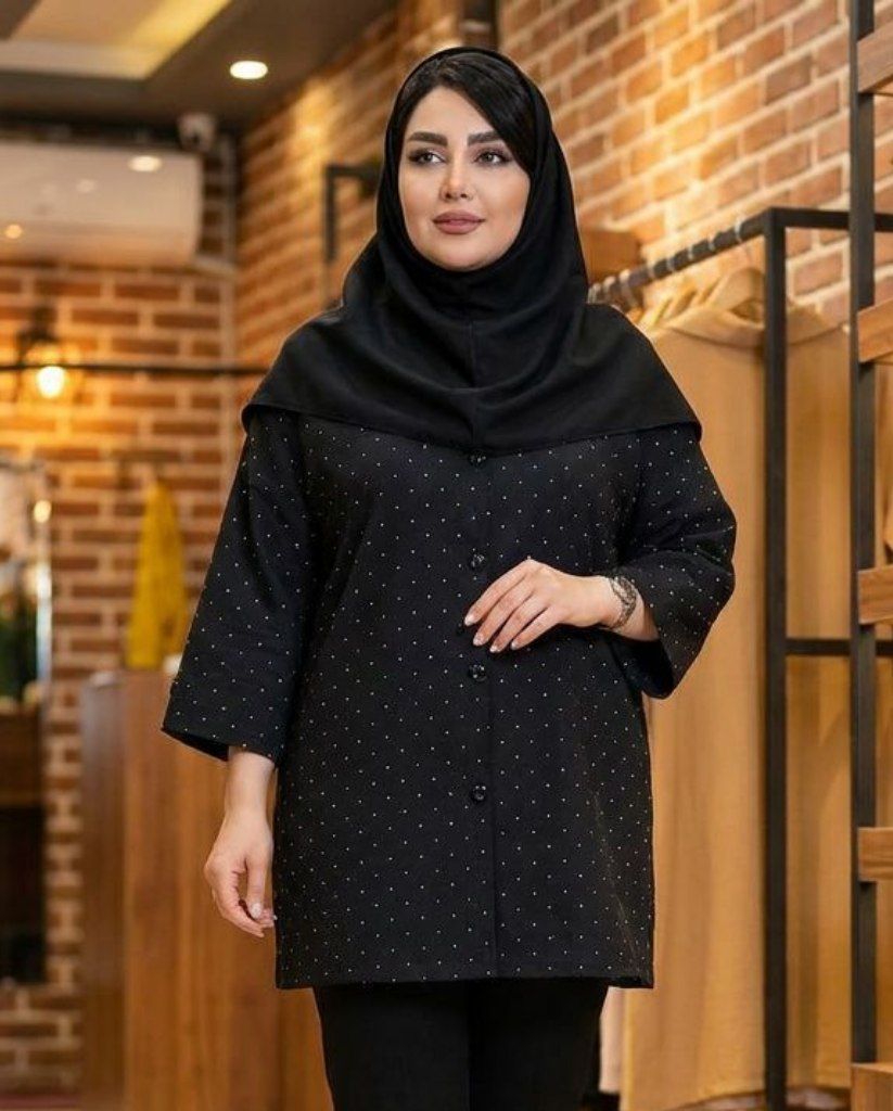 شومیز مشکی محرمی نگینی
