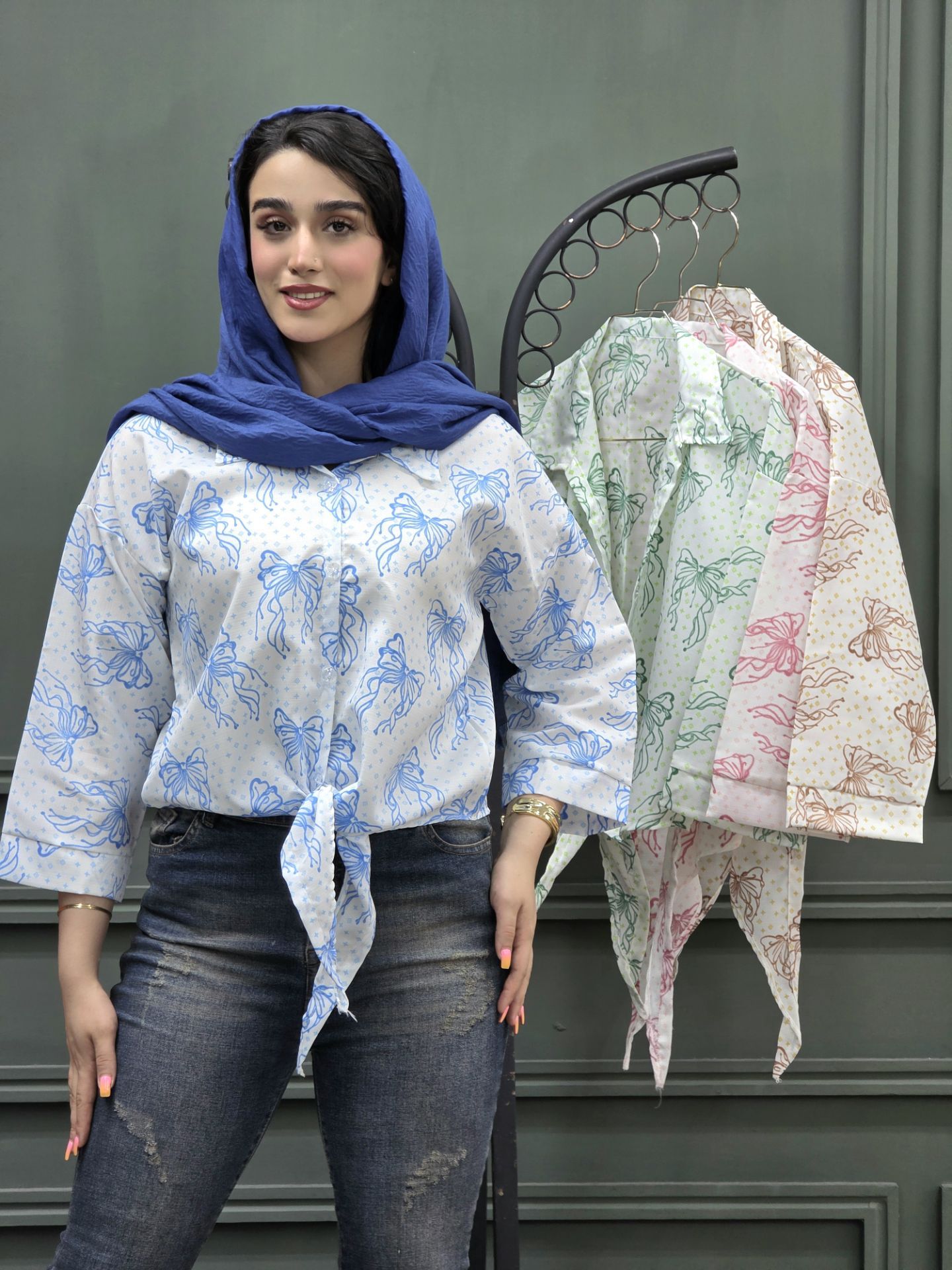 شومیز پاپیونی گره ای