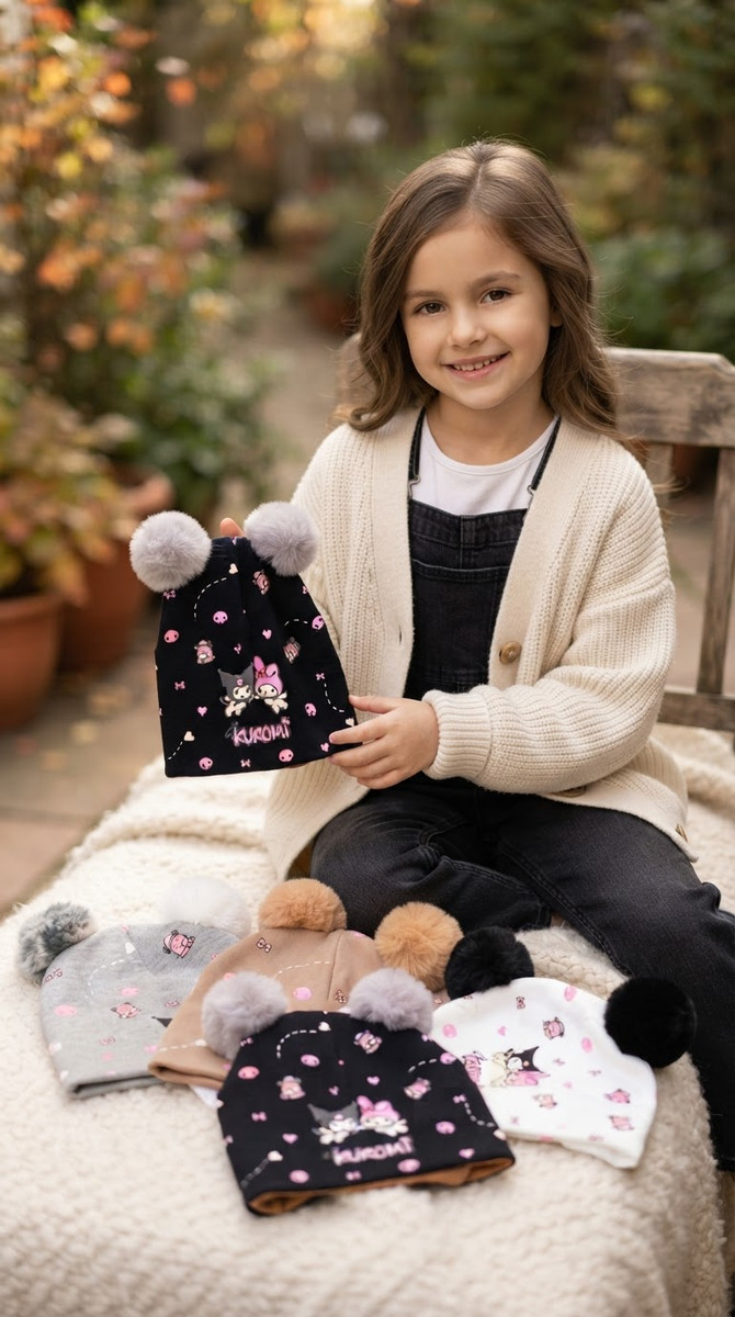 کلاه پاییزی کرومی دخترانه